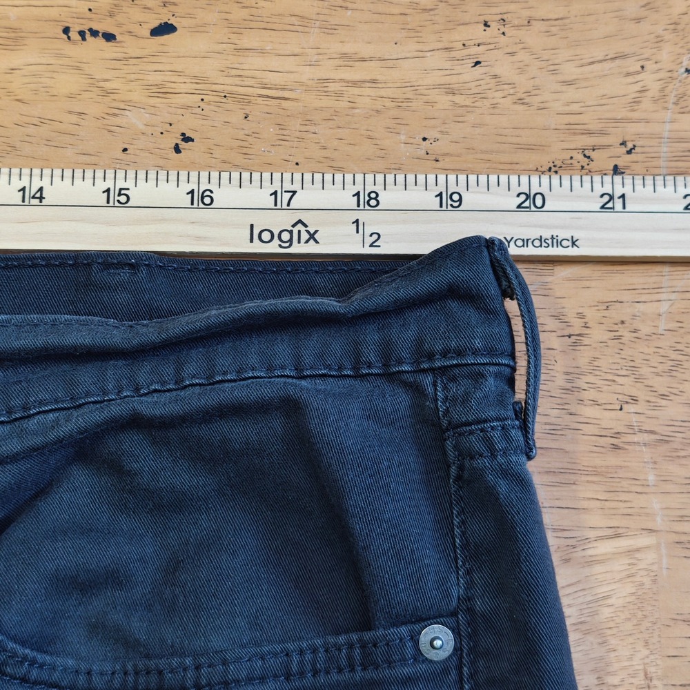 Levis 502 Regular Taper Pants Mens 38x30 Charcoal Grey Faded Black 29507-0050 - Picture 5 of 7